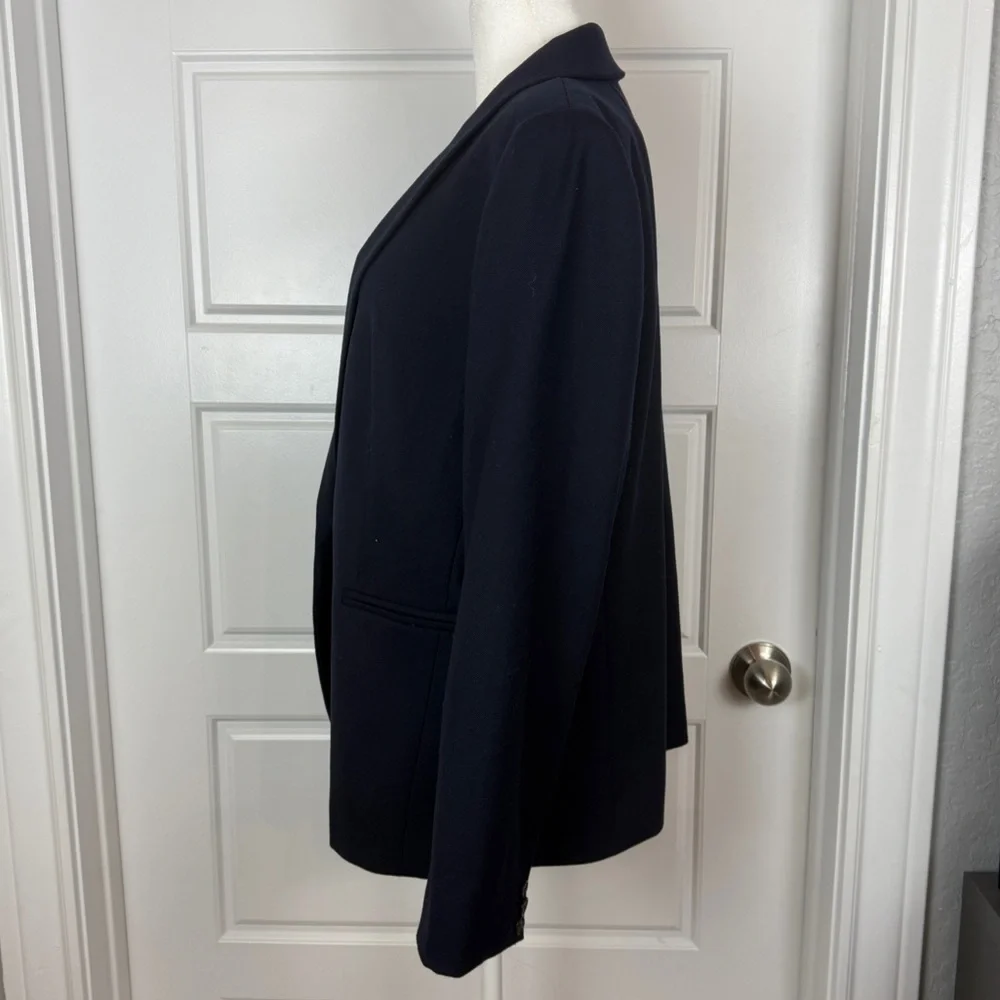 J. Crew Women’s Parke Navy Blue wool one-button blazer size 14 - Picture 4 of 10